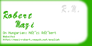 robert mazi business card